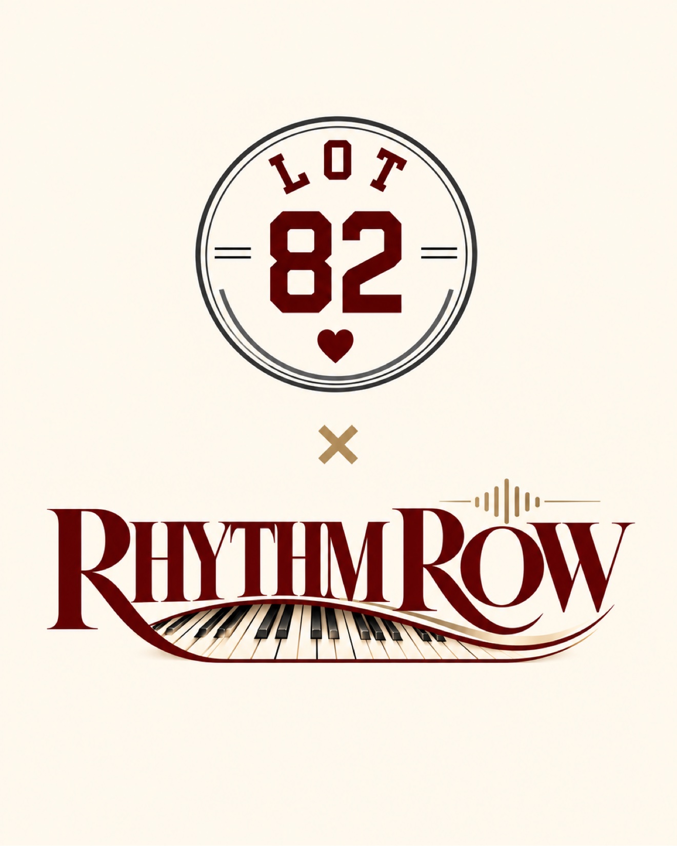 LOT 82 × Rhythm Row logo